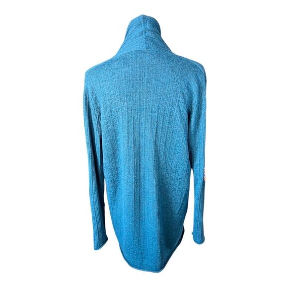 Kinross cashmere blue embroidered cardigan sweater - Picture 6 of 8